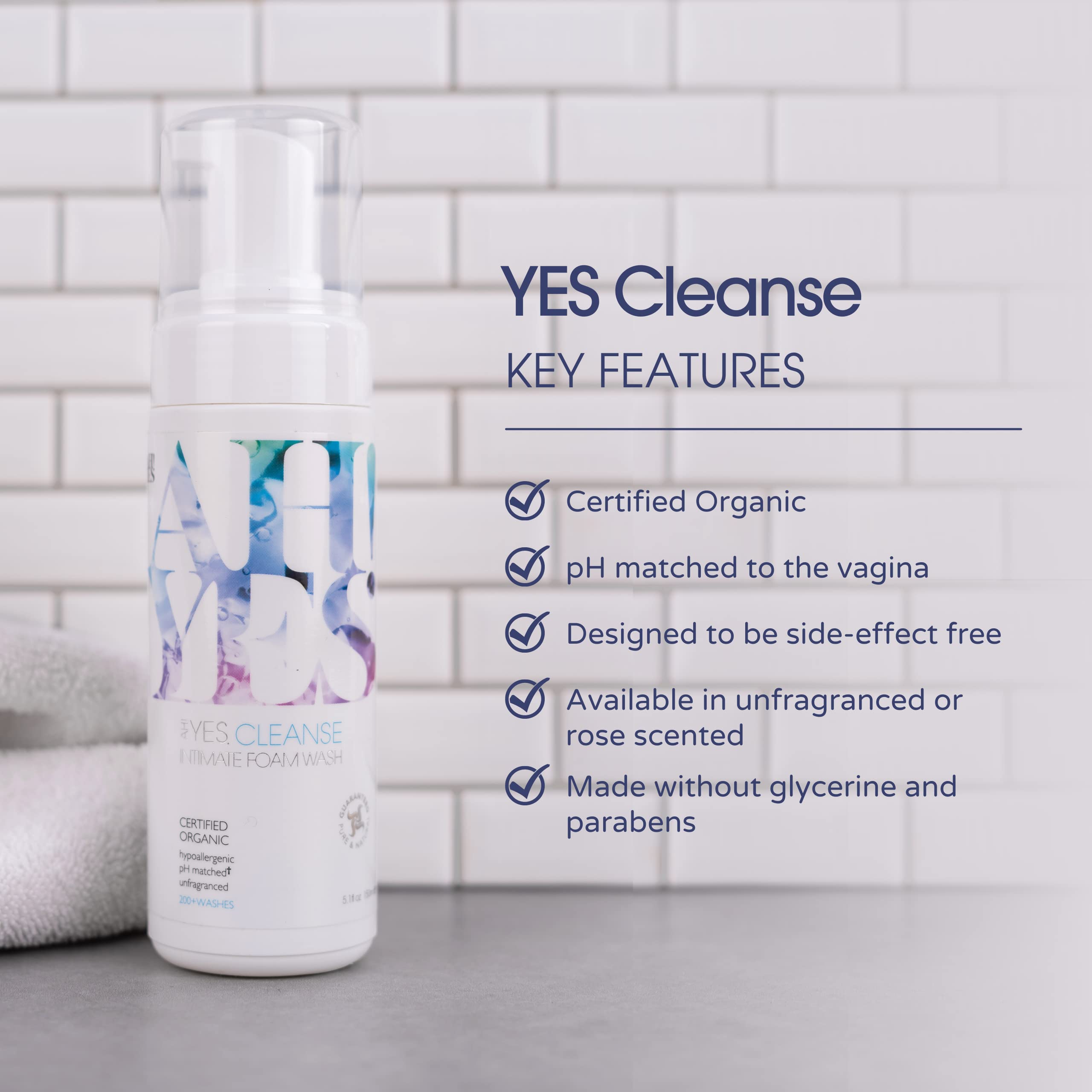 Amazon.com: AH! YES CLEANSE, pH Matched Foaming Feminine Wash